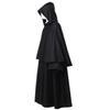 BLESSUME Friar Medieval Hooded Robe Monk Renaissance Priest Robe Halloween Cosplay Costume (Small, Black) view 1