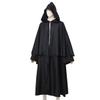 BLESSUME Friar Medieval Hooded Robe Monk Renaissance Priest Robe Halloween Cosplay Costume (Small, Black) view 2