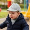 Keepersheep Baby Sun Hat 0-24M Multi-Size|Cotton Soft Brim Baseball Cap|Newborn Toddler Boys & Girls Outdoor (US, Age, 12 Months, 18 Months, Quilted Grey-New Size) view 4