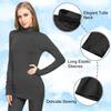 LE VONFORT Womens Turtlenecks Long Sleeve Stretch Casual Snow Thermal Shirts Black X-Large view 4
