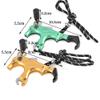 SHARROW Archery Compound Bow Thumb Release Trigger 3&4 Finger Grip Adjustable Archery Release Aids with Metal D Loop (Red) view 2
