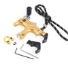 SHARROW Archery Compound Bow Thumb Release Trigger 3&4 Finger Grip Adjustable Archery Release Aids with Metal D Loop (Gold) view 1