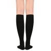 American Trends Womens Running Training Socks Outdoor Sports Compression Athletic Socks Casual Knee High Socks 1 Pack Solid Black view 3