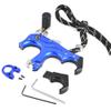 SHARROW Archery Compound Bow Thumb Release Trigger 3&4 Finger Grip Adjustable Archery Release Aids with Metal D Loop (Blue) view 1