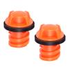 2pcs Cooler Drain Plugs Replacement Compatible with Yeti/Rtic Cooler 20 35 45 65 110,Small Drain Plugs with Leak-Proof Design, Orange view 1