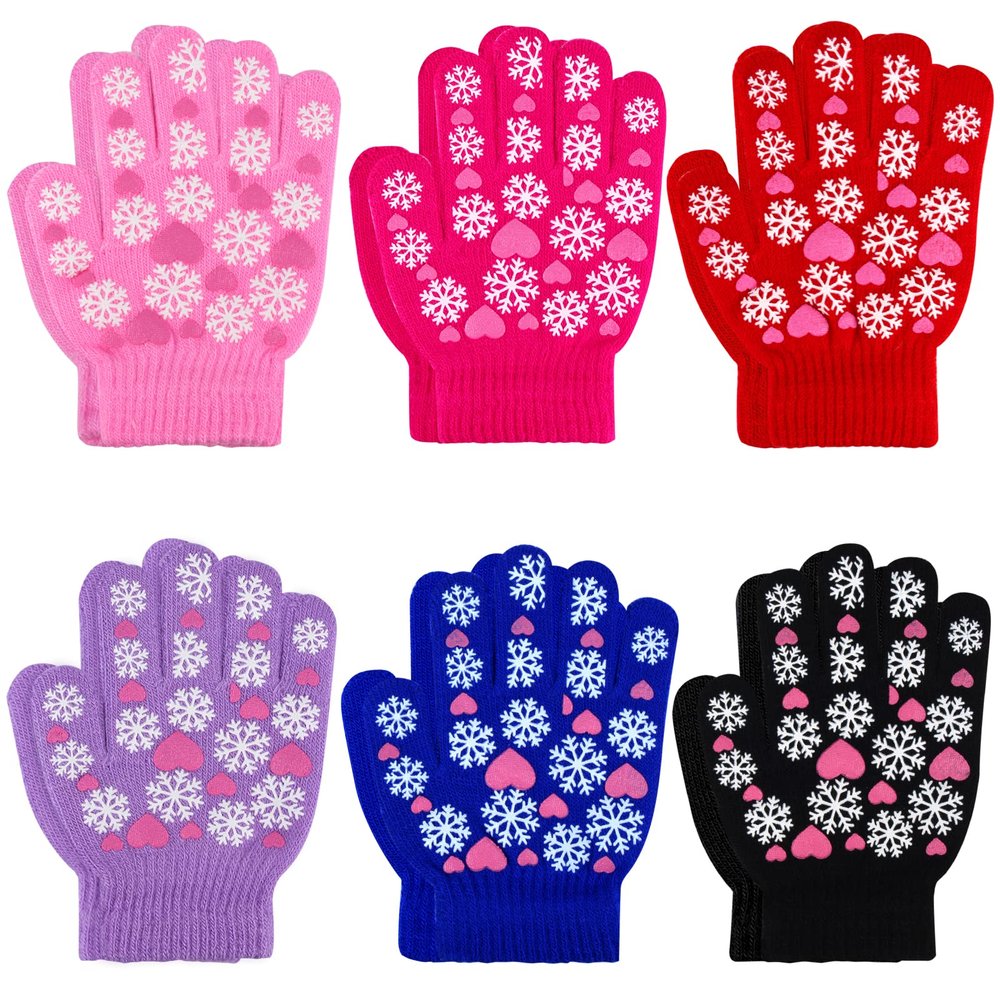 Hicdaw Kids Winter Gloves, 6-8 Pairs Winter Gloves for Kids Toddler Gloves Gift for Boys Girls (color11)