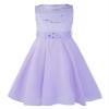 Loloda Kids Girls Sequined Rhinestone Chiffon Bridesmaid Dress Wedding Party Pageant Formal Prom Ball Gown Lavender 6 Years view 1
