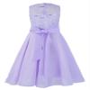 Loloda Kids Girls Sequined Rhinestone Chiffon Bridesmaid Dress Wedding Party Pageant Formal Prom Ball Gown Lavender 6 Years view 2