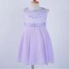 Loloda Kids Girls Sequined Rhinestone Chiffon Bridesmaid Dress Wedding Party Pageant Formal Prom Ball Gown Lavender 6 Years view 3