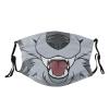 LALLRI Wolf Face Mask Wolf Teeth Masks Adjustable Reusable Breathable Mouth Masks With Filter For Men Women-S view 1
