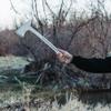 Smith & Wesson Bullseye Large Throwing Axe with 20in Full Tang Stainless Steel Design, Bottle Opener and Nylon Sheath for Outdoor Recreation and Competition view 3