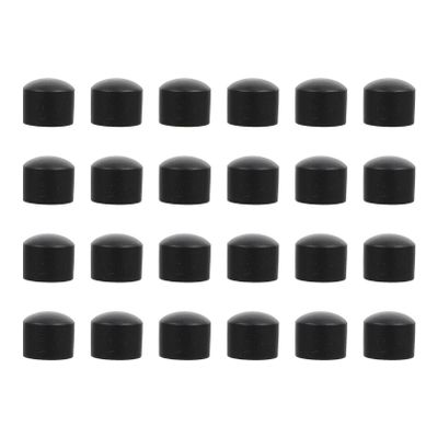 LIOOBO 24Pcs Foosball End Cap Black Foosball Table Rod Universal End Caps Replacement for Table Soccer Game Accessories