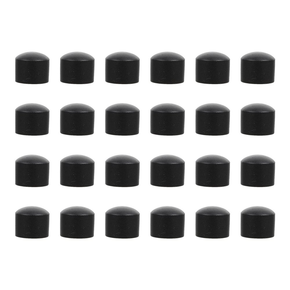 LIOOBO 24Pcs Foosball End Cap Black Foosball Table Rod Universal End Caps Replacement for Table Soccer Game Accessories
