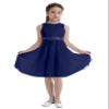 Loloda Kids Girls Sequined Rhinestone Chiffon Bridesmaid Dress Wedding Party Pageant Formal Prom Ball Gown Navy_Blue 8 Years view 3