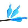 AMEYXGS Archery 12 PCS Conjoined Arrow Nocks and Arrow Fletches DIY Plastic Arrow Accessories for 8mm Arrow Shafts (Blue) view 1