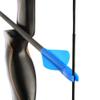 AMEYXGS Archery 12 PCS Conjoined Arrow Nocks and Arrow Fletches DIY Plastic Arrow Accessories for 8mm Arrow Shafts (Blue) view 2