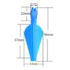 AMEYXGS Archery 12 PCS Conjoined Arrow Nocks and Arrow Fletches DIY Plastic Arrow Accessories for 8mm Arrow Shafts (Blue) view 4