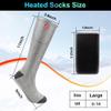 Magnolia Heated Socks for Men Women, Electric Rechargeable Heating Socks Winter Foot Warmers with 3 Heat Settings Fast Heating Heated Socks for Hunting Skiing Camping Motorcycling Riding view 3
