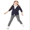 Amazon Essentials Girls' Uniform Slim Fit Crewneck Cardigan Sweater, Navy, XX-Large view 2