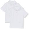 Amazon Essentials Boys' Short-Sleeve Active Performance Polo Shirts, Pack of 2, White, Large view 1