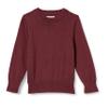 Amazon Essentials Boys' Uniform Cotton Crewneck Sweater, Burgundy, Small view 1