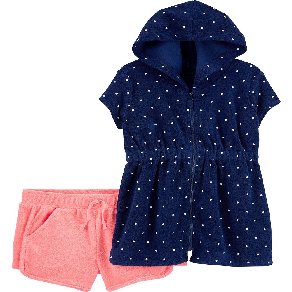 Simple Joys by Carter's Baby and Toddler Girls' Hooded Cover-Up and Shorts