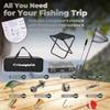 DaddyGoFish Kids Fishing Pole - Rod Reel Combo Tackle Box Starter Set - First Year Small Dock Gear Kit for Boys Girls Toddler Youth Age Beginner Little Children Junior Anglers (Black, 5ft) view 2