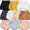 Newborn Baby 1Pack Shorts Cotton Linen Shorts Bloomer Cute Stripe Dot Plaid Triangle Shorts Bloomers Loose Harem Shorts (1pcs Black,12-24 Months,12 Months,24 Months) view 3