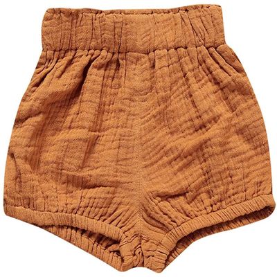 Newborn Baby 1Pack Shorts Cotton Linen Shorts Bloomer Cute Stripe Dot Plaid Triangle Shorts Bloomers Loose Harem Shorts (1pcs Dark Yellow,5T / 6T,5 Years,6 Years)
