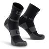 Crew Length Trail Running Socks, Quick-Drying Mid-Calf Socks with Arch Support, Sweat-Resistant, Breathable Athletic Socks for Running, Hiking, Cycling, and Outdoor Adventures, Small, Black/Gray view 1