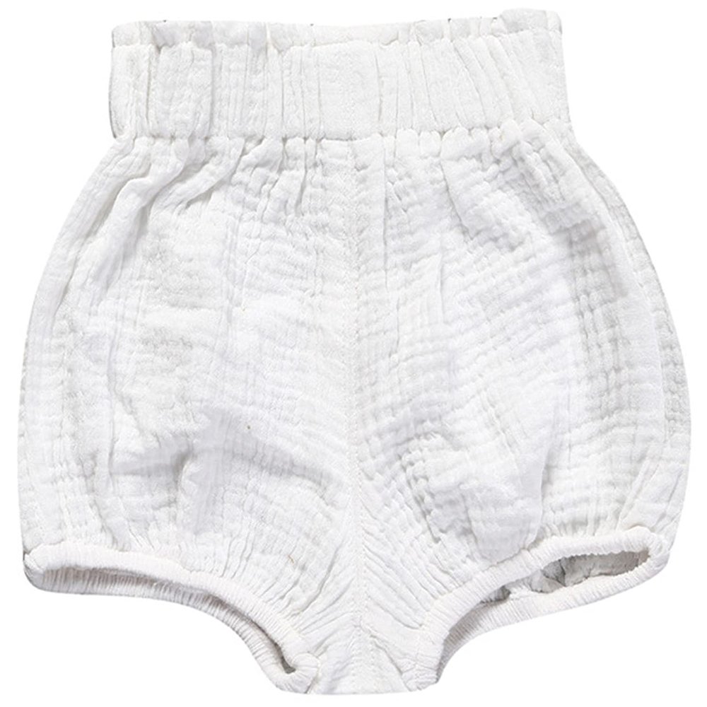 Newborn Baby 1Pack Shorts Cotton Linen Shorts Bloomer Cute Stripe Dot Plaid Triangle Shorts Bloomers Loose Harem Shorts (1pcs White,3T / 4T,3 Years,4 Years)