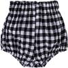Newborn Baby 1Pack Shorts Cotton Linen Shorts Bloomer Cute Stripe Dot Plaid Triangle Shorts Bloomers Loose Harem Shorts (1pcs Plaid a,6-9 Months,6 Months,9 Months) view 1