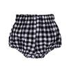 Newborn Baby 1Pack Shorts Cotton Linen Shorts Bloomer Cute Stripe Dot Plaid Triangle Shorts Bloomers Loose Harem Shorts (1pcs Plaid a,6-9 Months,6 Months,9 Months) view 2