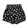 Newborn Baby 1Pack Shorts Cotton Linen Shorts Bloomer Cute Stripe Dot Plaid Triangle Shorts Bloomers Loose Harem Shorts (1pcs Black Dot,6-9 Months,6 Months,9 Months) view 4