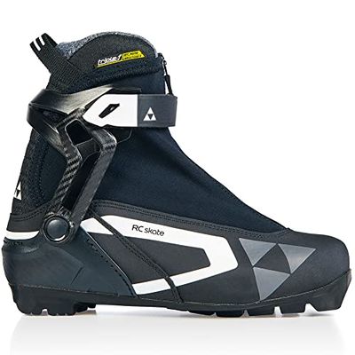 Fischer Women's RC Skate Durable Weatherproof Warm Stable Nordic Ski Boots with Insulation & Fleece Lining, Black/White, 38