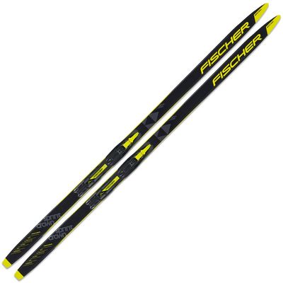 Fischer Sprint Crown Set/BDG Tour Step-in JR Nordic Skis Junior, Color: Black/Yellow, Size: 150 (NP63019V-150)