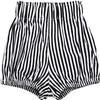 Newborn Baby 1Pack Shorts Cotton Linen Shorts Bloomer Cute Stripe Dot Plaid Triangle Shorts Bloomers Loose Harem Shorts (1pcs Black White Stripe,6-9 Months,6 Months,9 Months) view 1