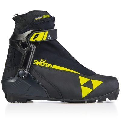 Fischer Unisex Nordic Cross-Country Performance Insulated Membrane RC3 Skate Boots, Black/Yellow, Size 46