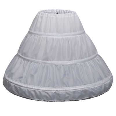 Linghe Adjustable Waist Lining Girls' 3 Hoops Lace Petticoat Full Slip Flower Girl Crinoline Skirt Children Princess Skirt (29.5inch(75cm)-3 Hoop)