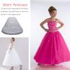 Linghe Adjustable Waist Lining Girls' 3 Hoops Lace Petticoat Full Slip Flower Girl Crinoline Skirt Children Princess Skirt (29.5inch(75cm)-3 Hoop) view 4