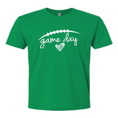3X-Large Kelly Green Mens Game Day Football Deluxe Soft T-Shirt