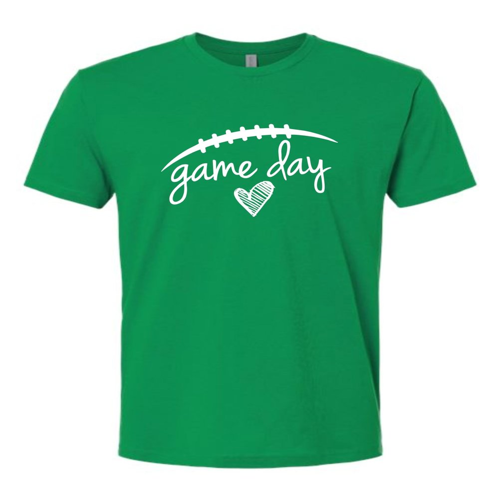 3X-Large Kelly Green Mens Game Day Football Deluxe Soft T-Shirt