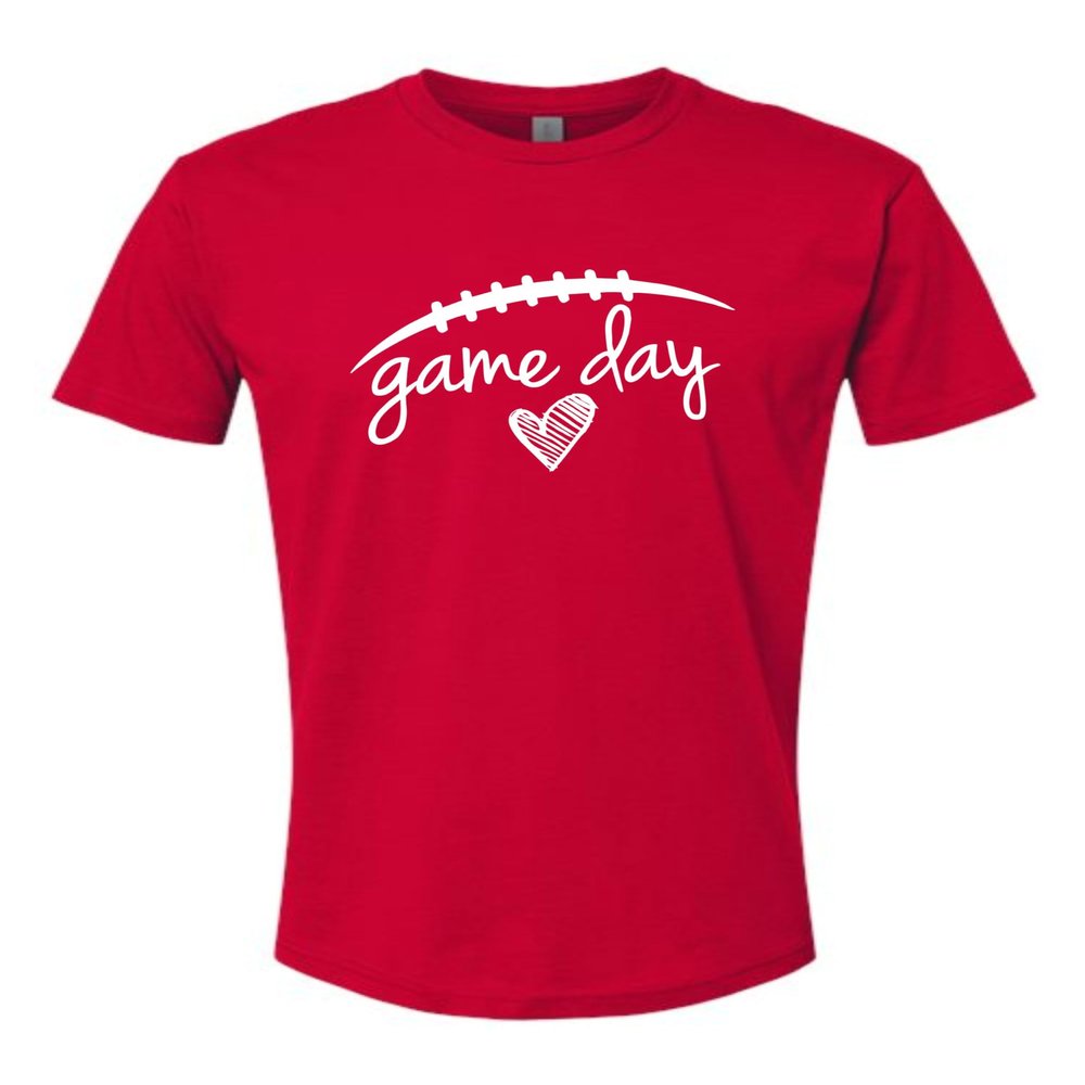 3X-Large Red Mens Game Day Football Deluxe Soft T-Shirt