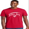 3X-Large Red Mens Game Day Football Deluxe Soft T-Shirt view 2