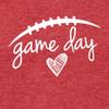 3X-Large Red Mens Game Day Football Deluxe Soft T-Shirt view 3