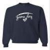 Go All Out Medium Navy Adult Game Day Football Sweatshirt Crewneck view 3