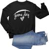 Go All Out 4X-Large Black Adult Game Day Football Sweatshirt Crewneck view 1