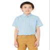 Amazon Essentials Boys' Uniform Short-Sleeve Woven Stretch Poplin Button-Down Shirts, Pack of 3, Blue, Large Slim view 2