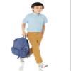 Amazon Essentials Boys' Uniform Short-Sleeve Woven Stretch Poplin Button-Down Shirts, Pack of 3, Blue, Large Slim view 4