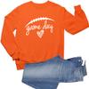 Go All Out X-Large Orange Adult Game Day Football Sweatshirt Crewneck view 1